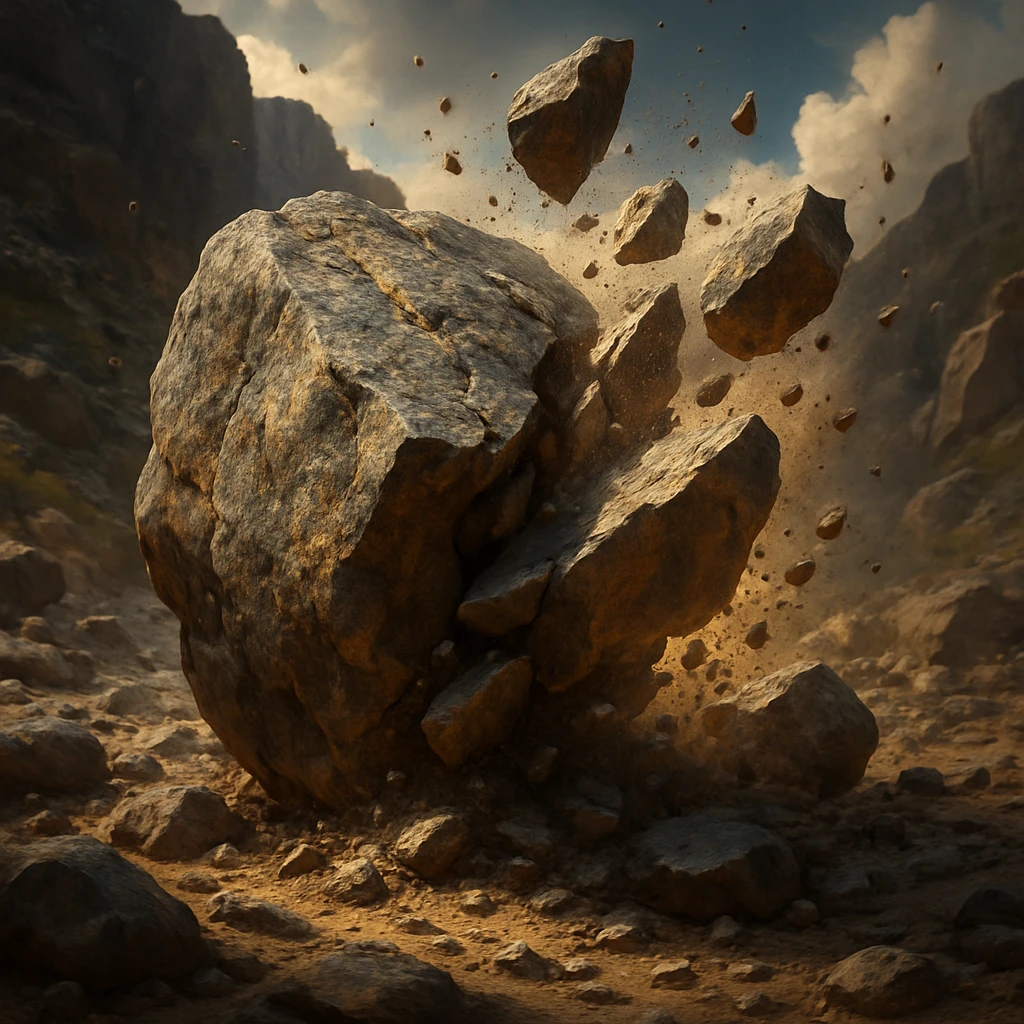 flakes off the rock emoji