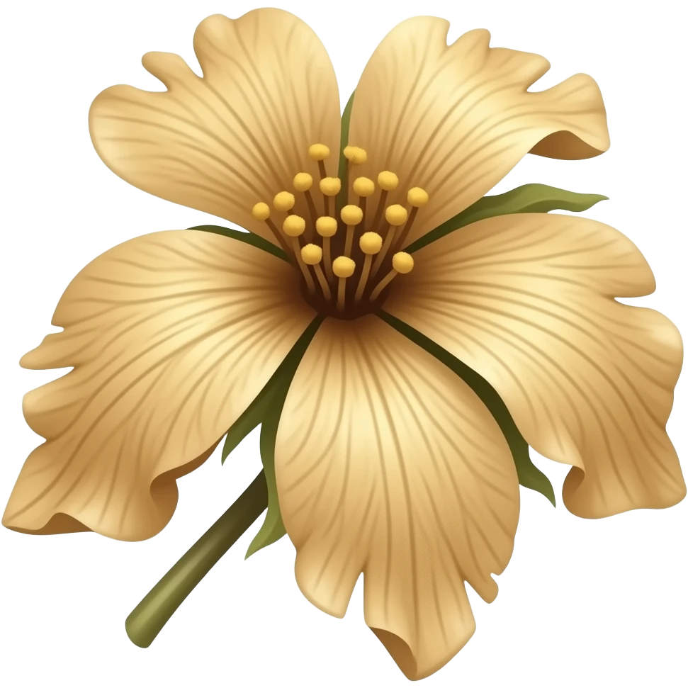 solmuş çiçek emoji