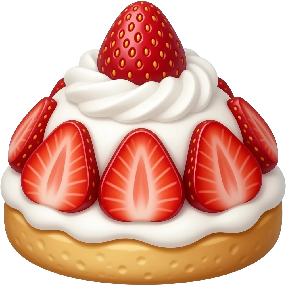 strawberry shortcake on a biscuit emoji