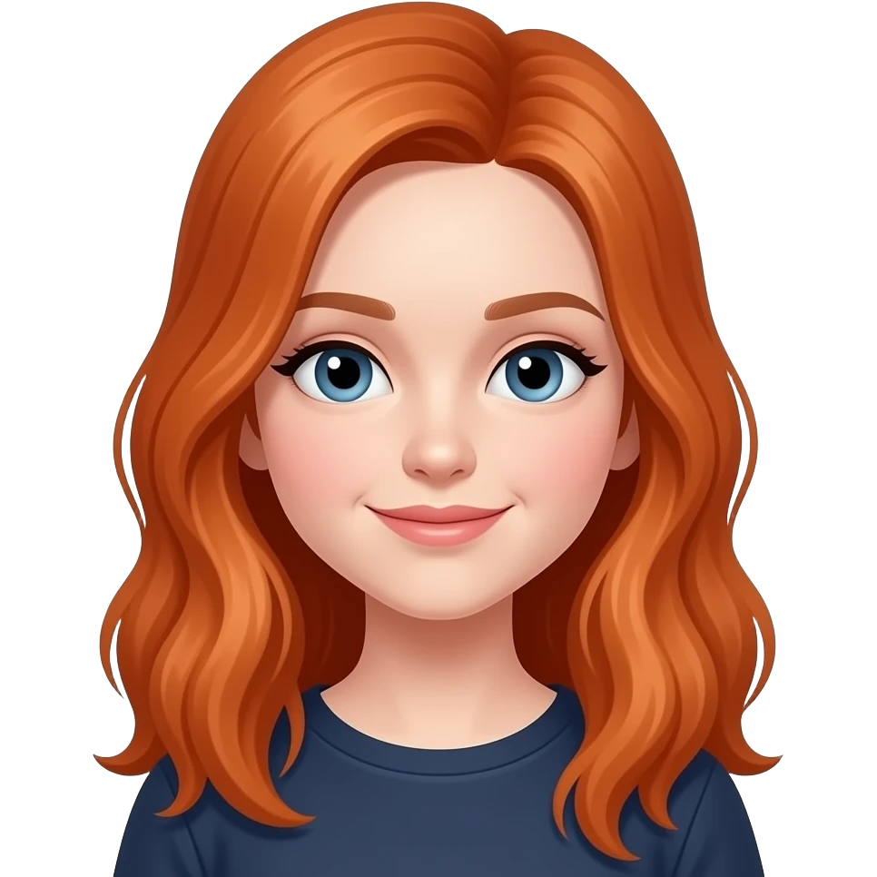 Jolie fille rousse emoji