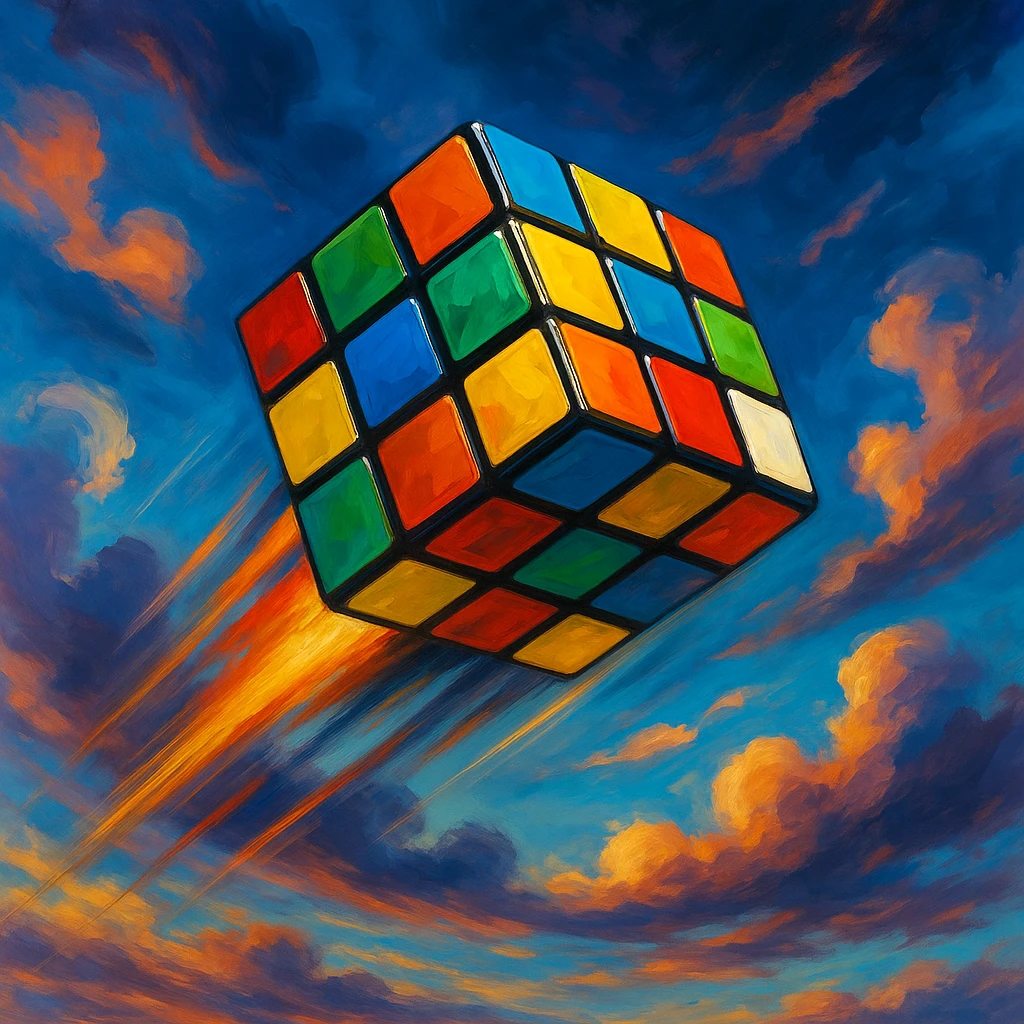 Un ruski cube qui vole  emoji