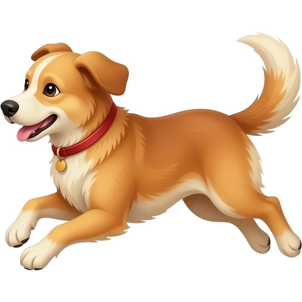 рыжая собака бежит emoji