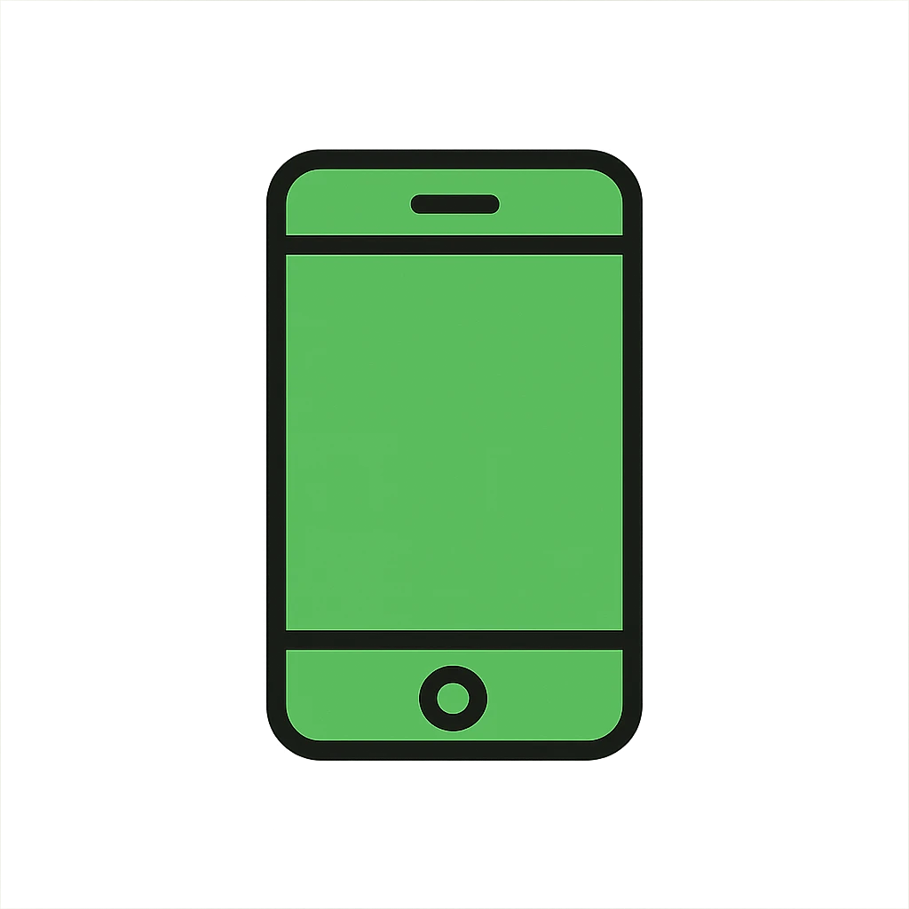 green mobile phone icon emoji