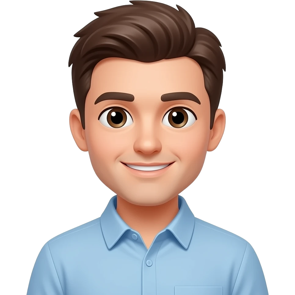 자영업자 살짝 미소 젊은 남자 emoji