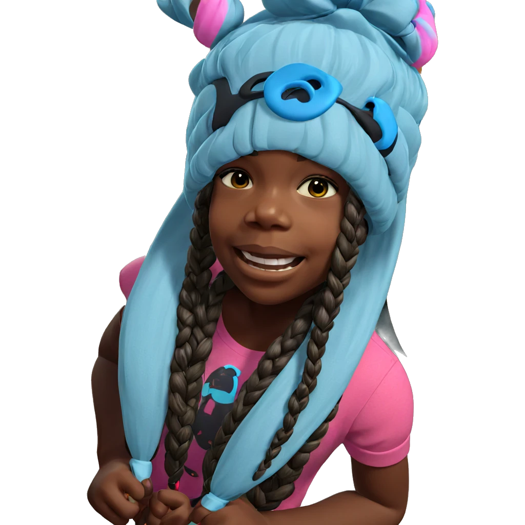 dark beauty with braid emoji