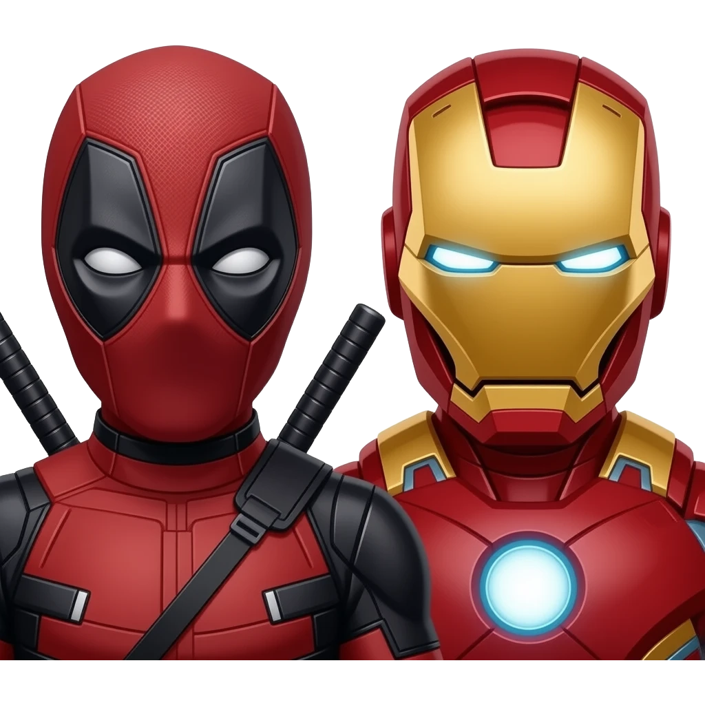 Deadpool and iron man emoji