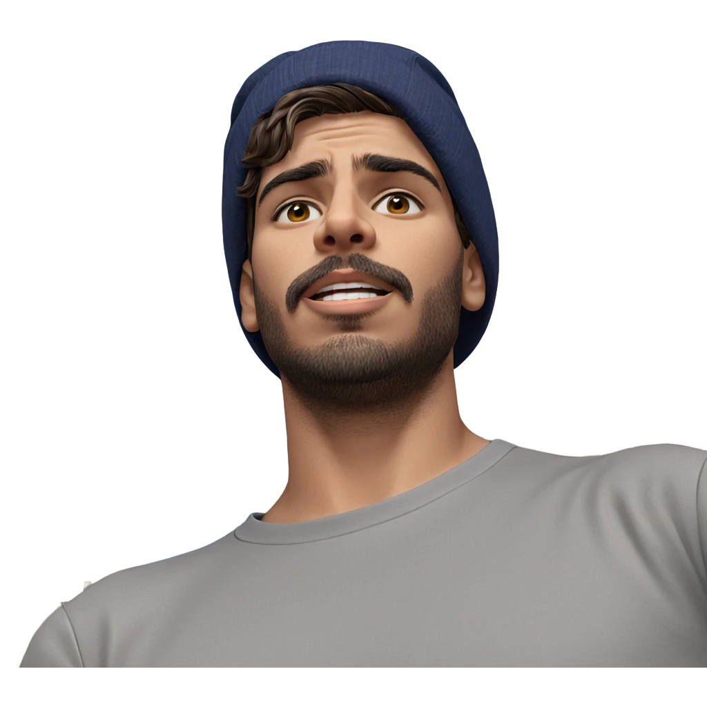 outdoor portrait of young man emoji