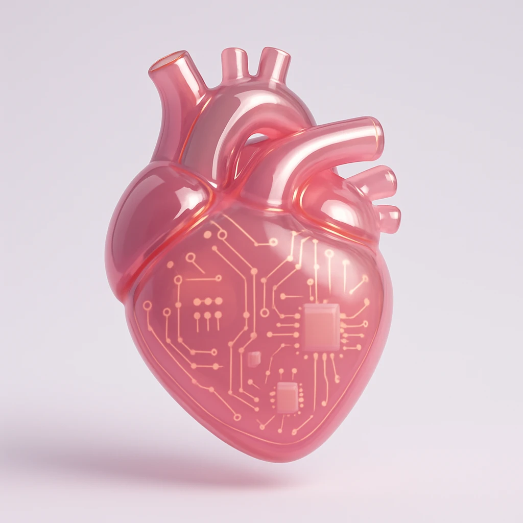 An anatomic heart emoji