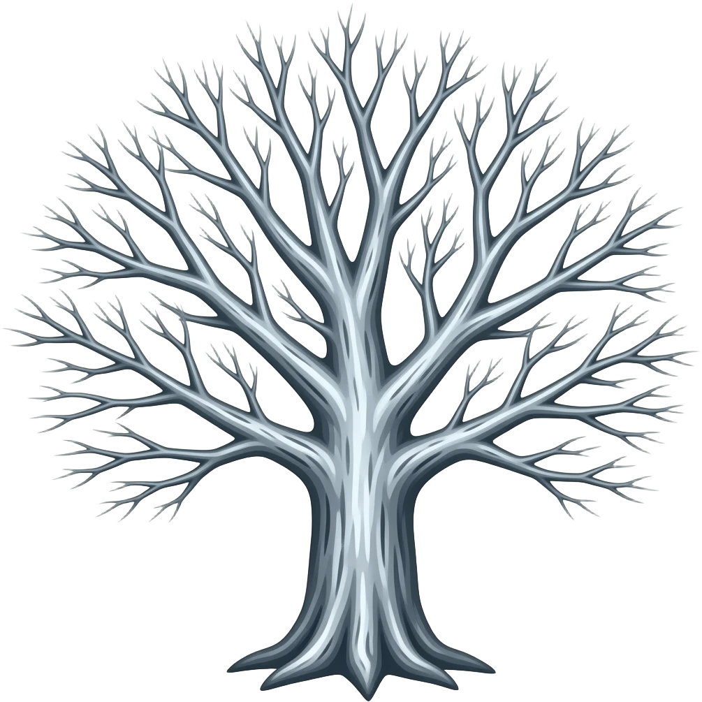 white completely bare haunted tree emoji