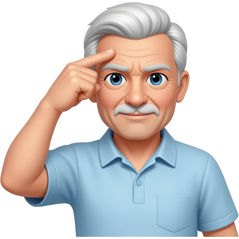 Vieux  Homme qui se frappe le front emoji