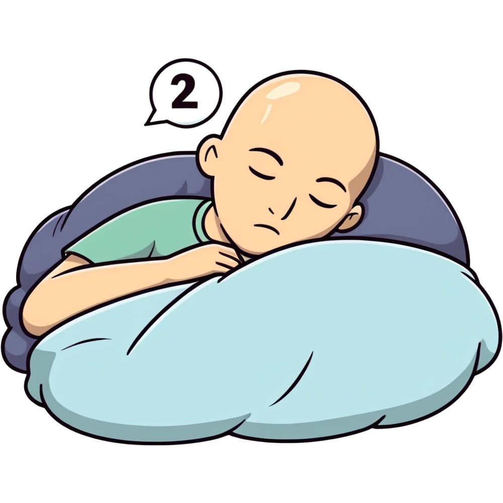 Bald man sleeping  emoji