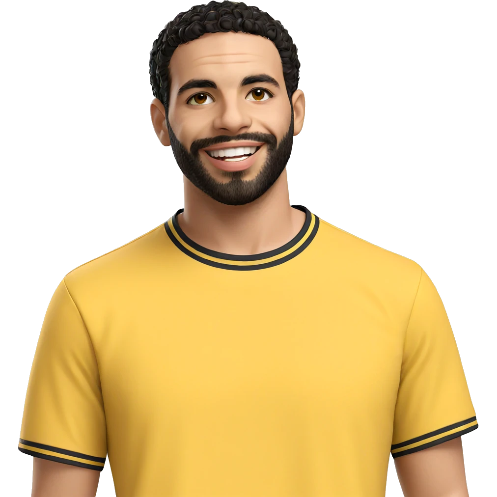 smiling boy in yellow shirt emoji
