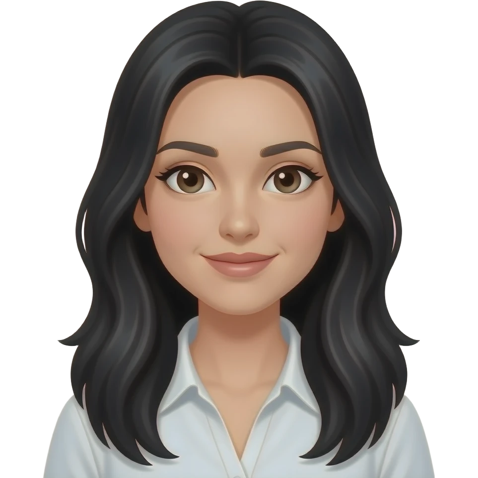 as una imagen con pelo colocho pelo largo y negr emoji