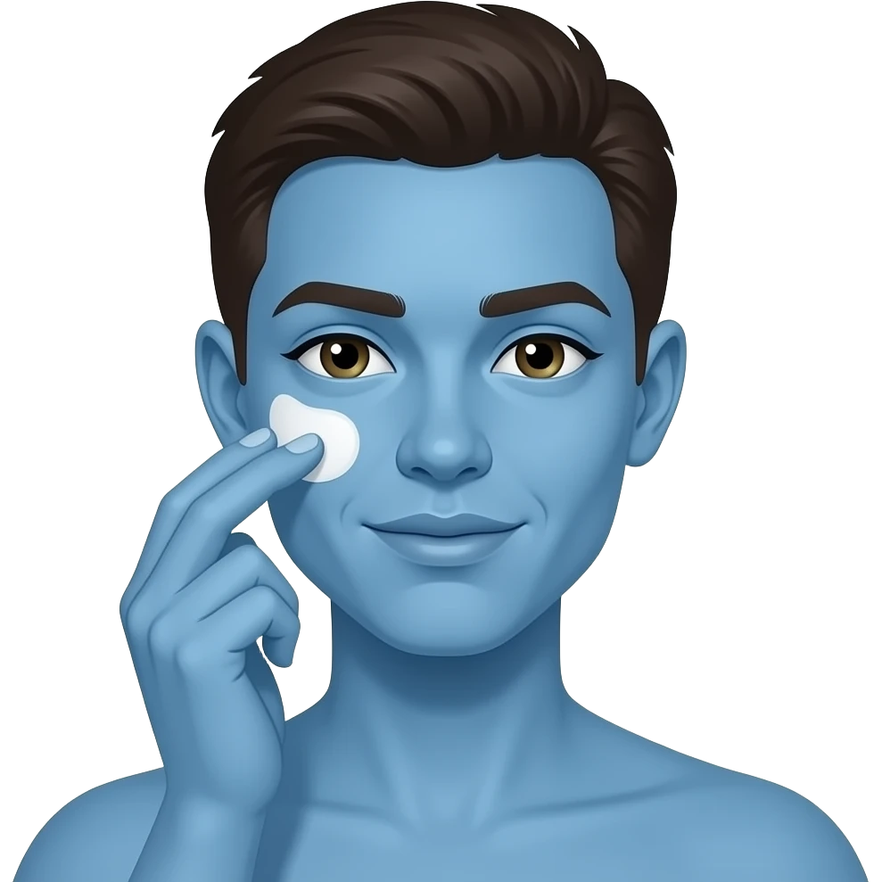 Skin care blue skin and sky emoji