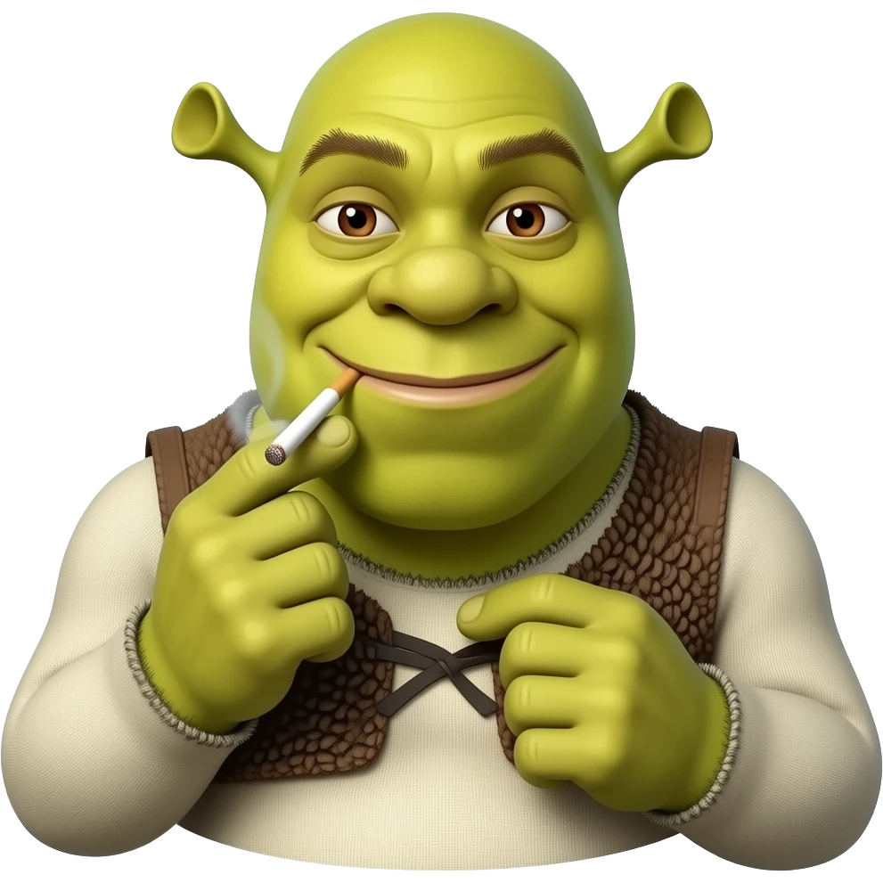 Shrek smoking emoji
