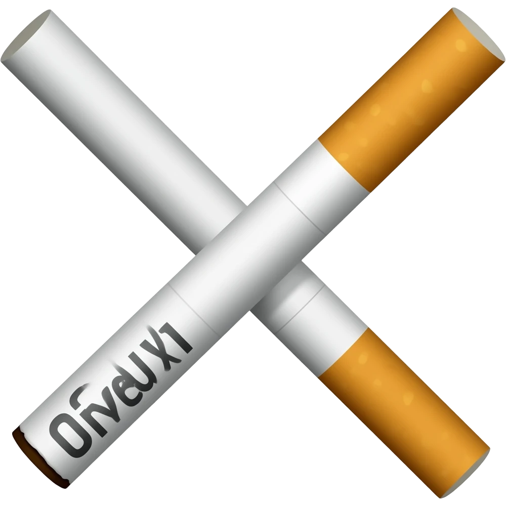 like a cigarette and have a name on it but make it small size emoji