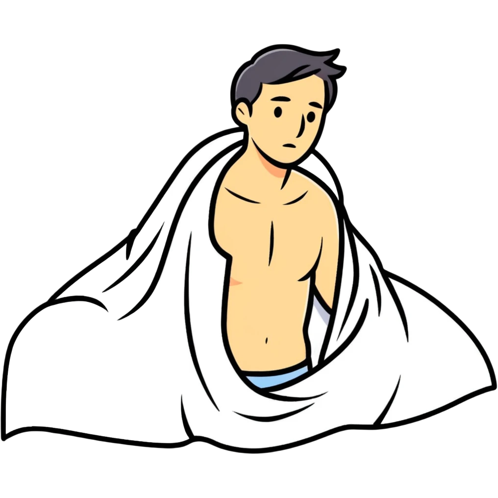 Man got an Erection during a massage under the sheets emoji