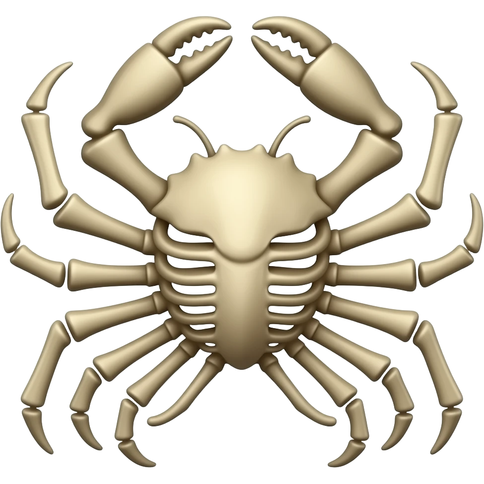Skeleton made out of crabs emoji