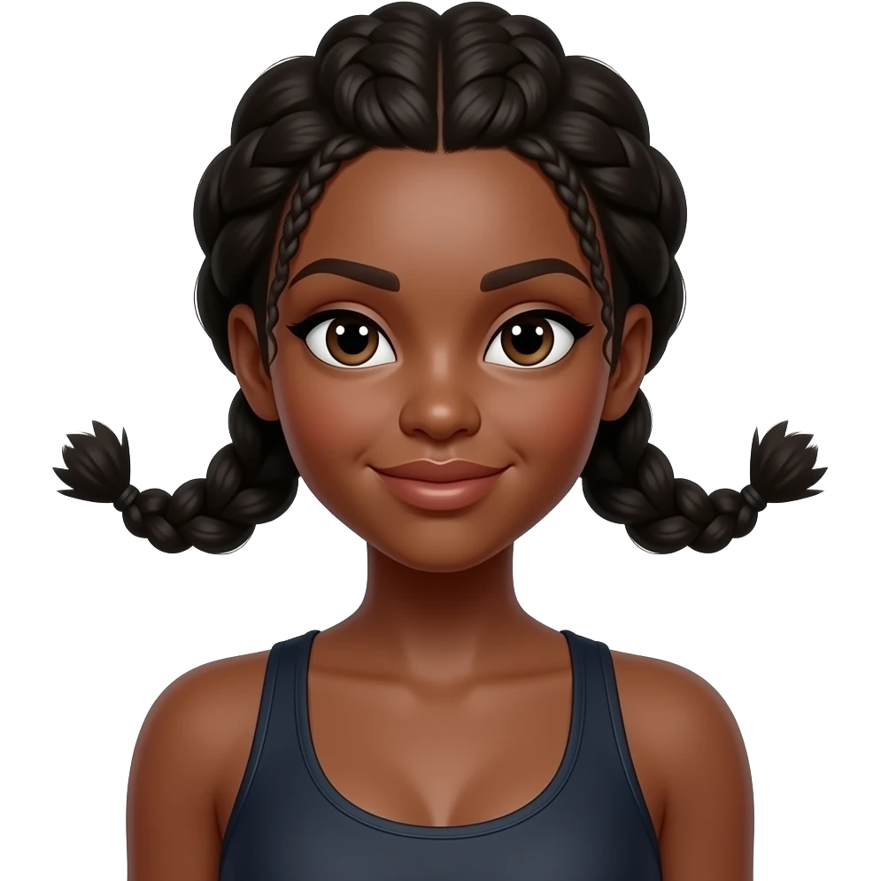 Twerking black athletic girl emoji