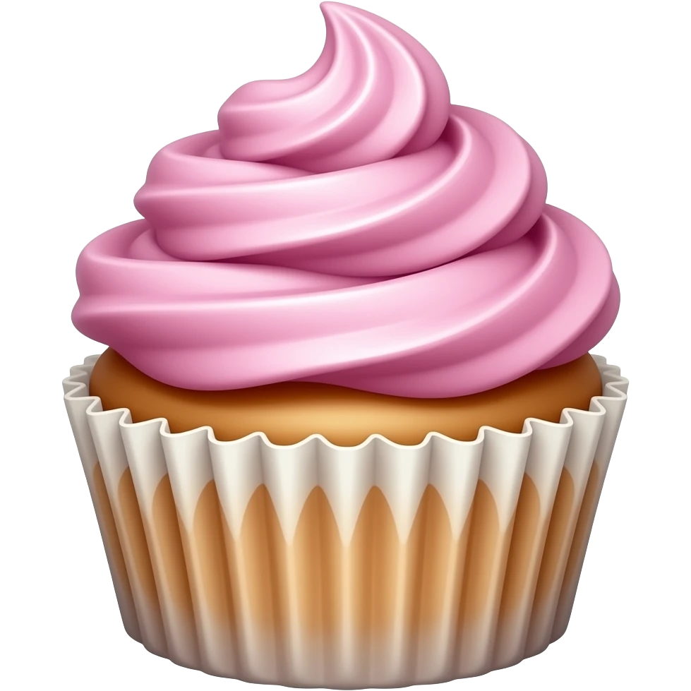 Cupcake with pink icing emoji