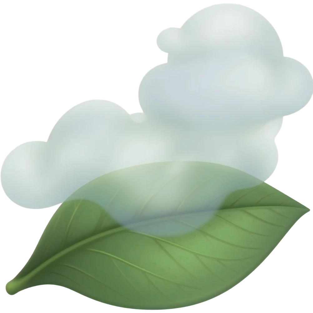 vapor from leaf emoji