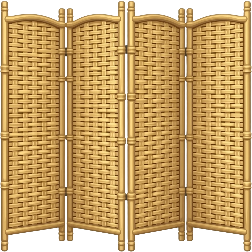 folding wicker screen emoji