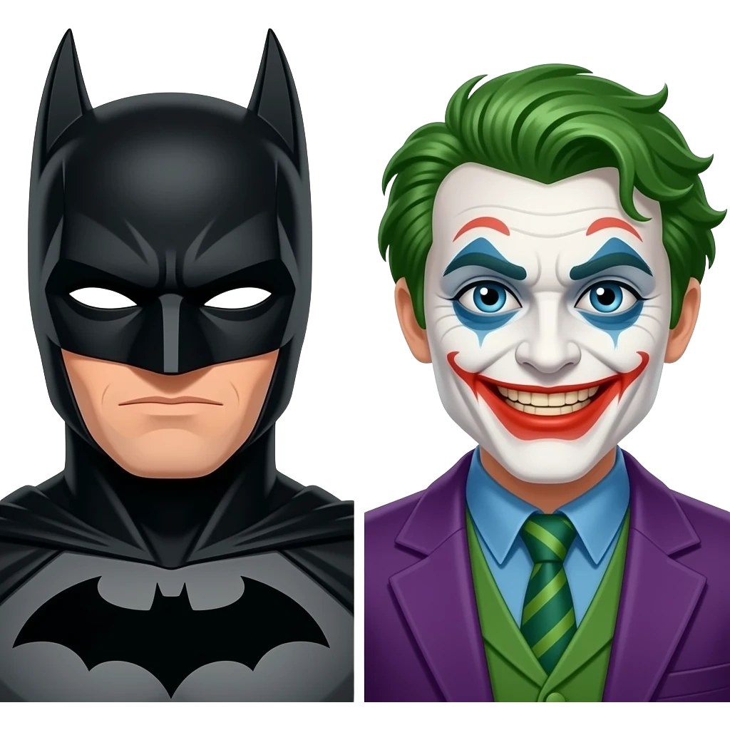 Batman and Joker emoji