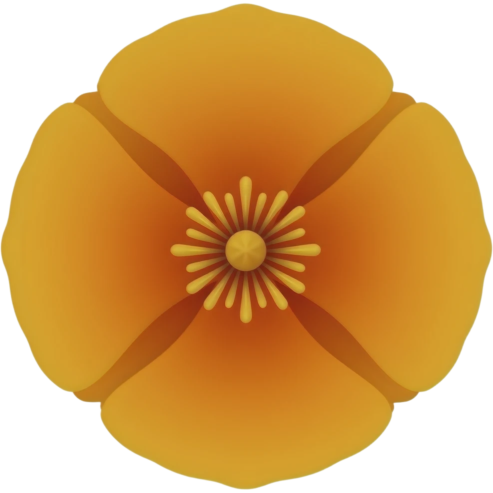 California poppy beautiful emoji