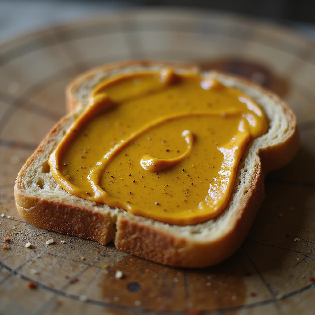 realistic vegemite spread on a slice of toast emoji