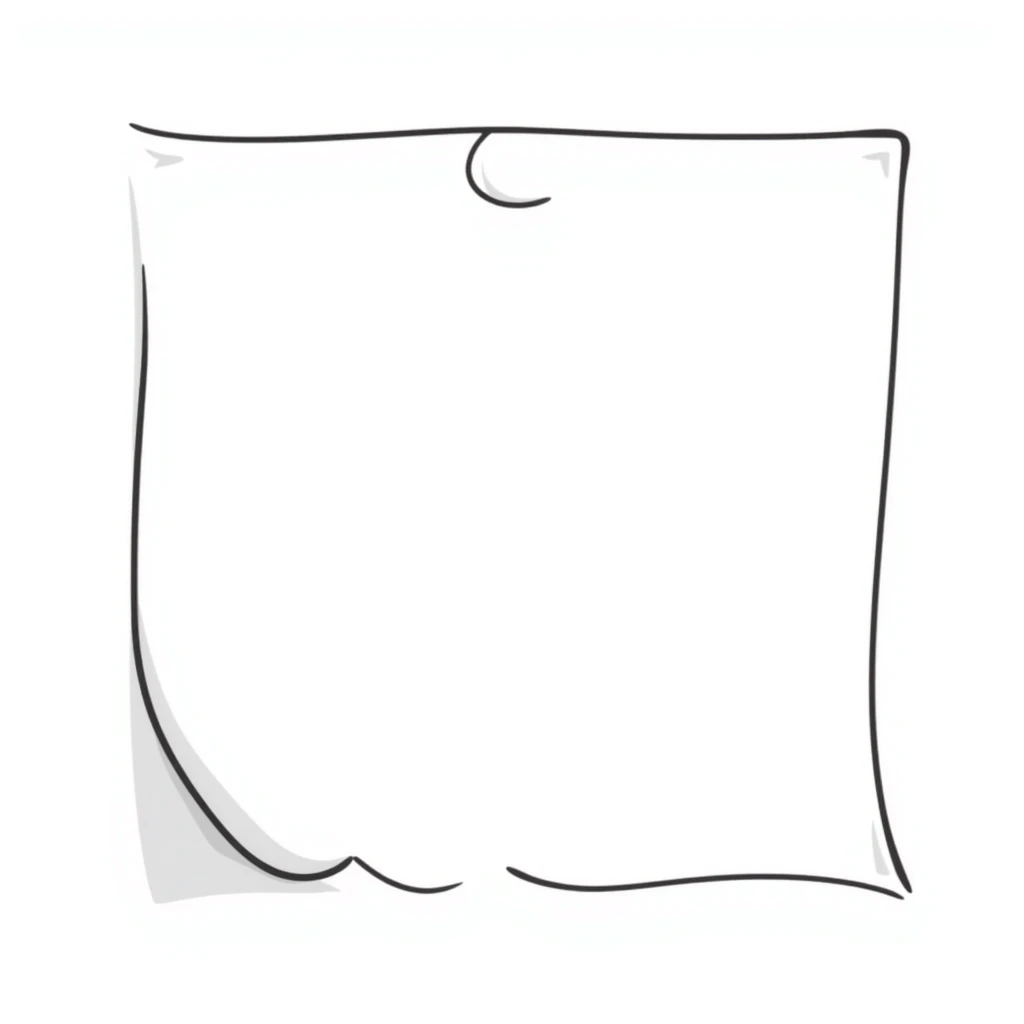 Blank sticky note, no text, no symbols emoji