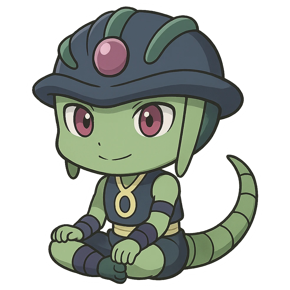 Meruem from Hunter x Hunter, chibi style, cute and small, big head, simple background emoji