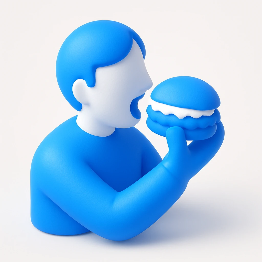 person eating sloppy joe emoji
