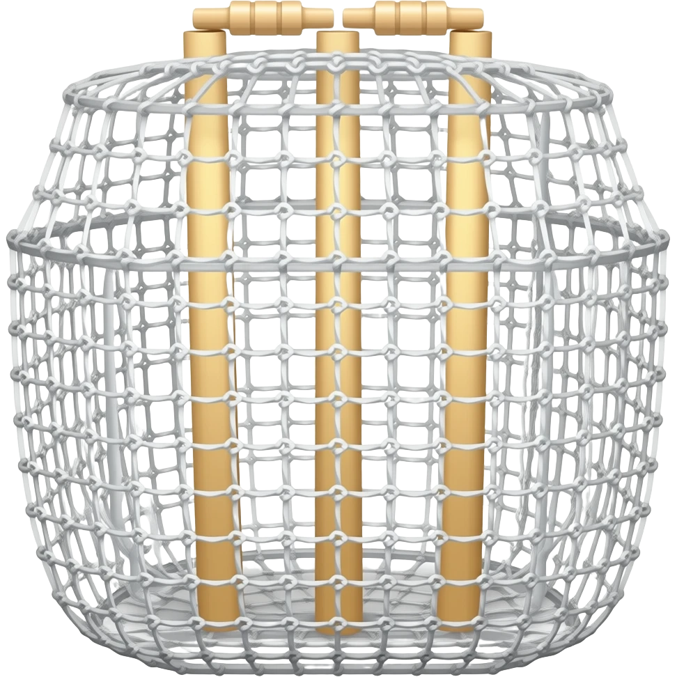 cricket stumps inside net (Not a big ground ) emoji