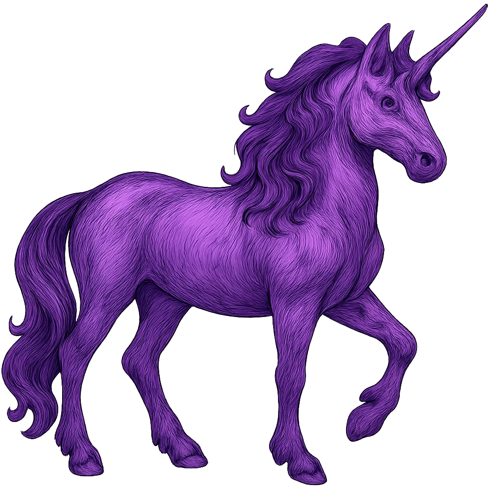 purple unicorn emoji