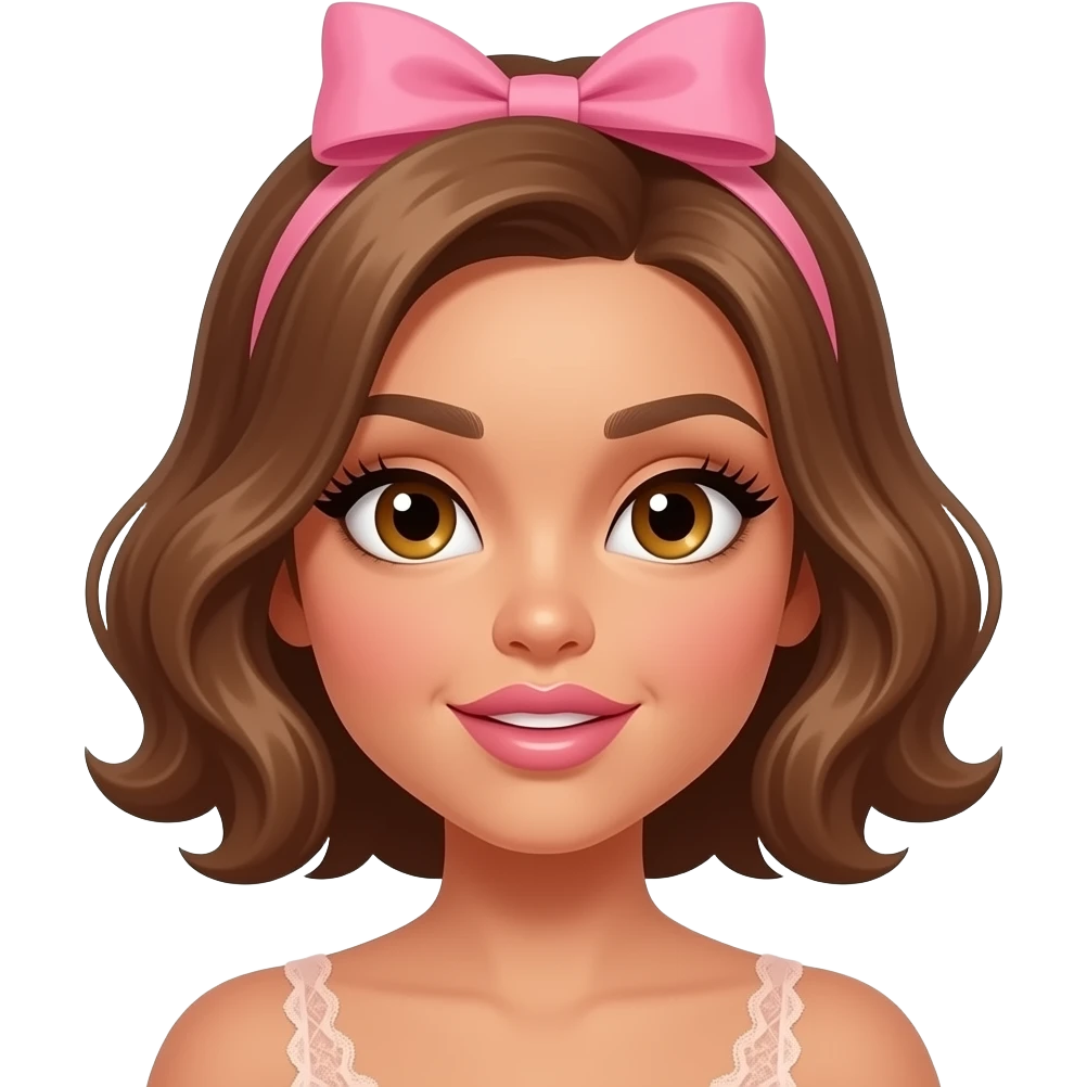 glamours,-tanned,-very-beautiful-woman-with-big-plump-rose-beige-lips,-long-lashes,-honey-silky-very short- hair,-wavy-hair,-with pink bow in hair -hazel-eyes-wearing-nude-lace-lingerie-nude-stilettos,-projectile-vommiting-puke emoji