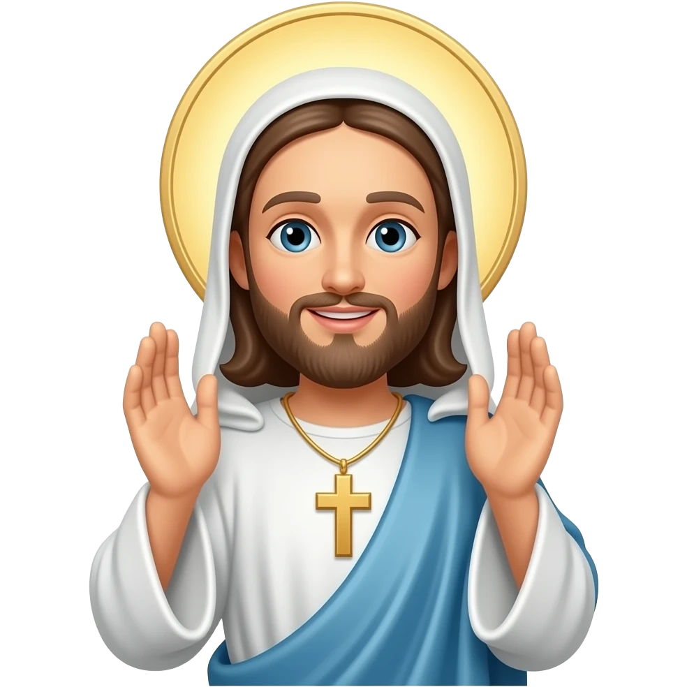 благословляет ладони с крестом emoji