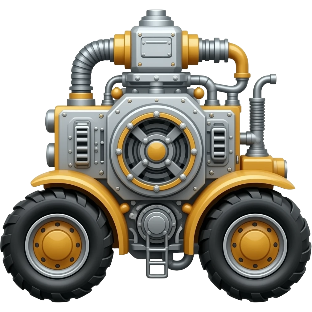 complex machine on tires emoji