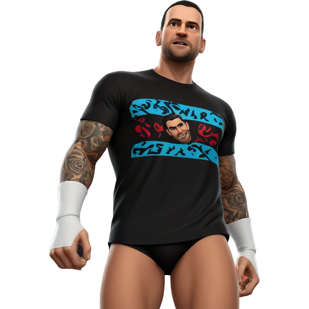 male portrait with tattoos emoji