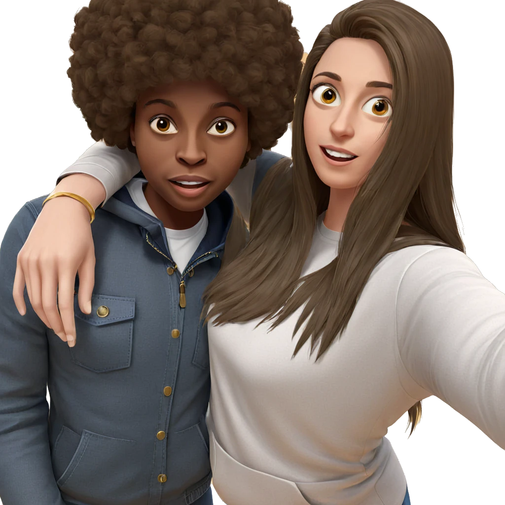 selfie of two friends emoji