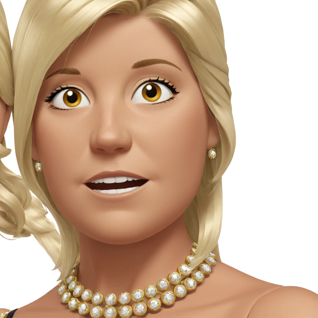 blonde girl in elegant dress emoji