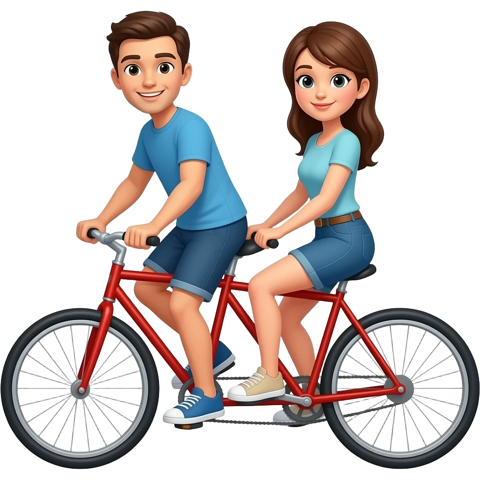 pareja en bicicleta emoji