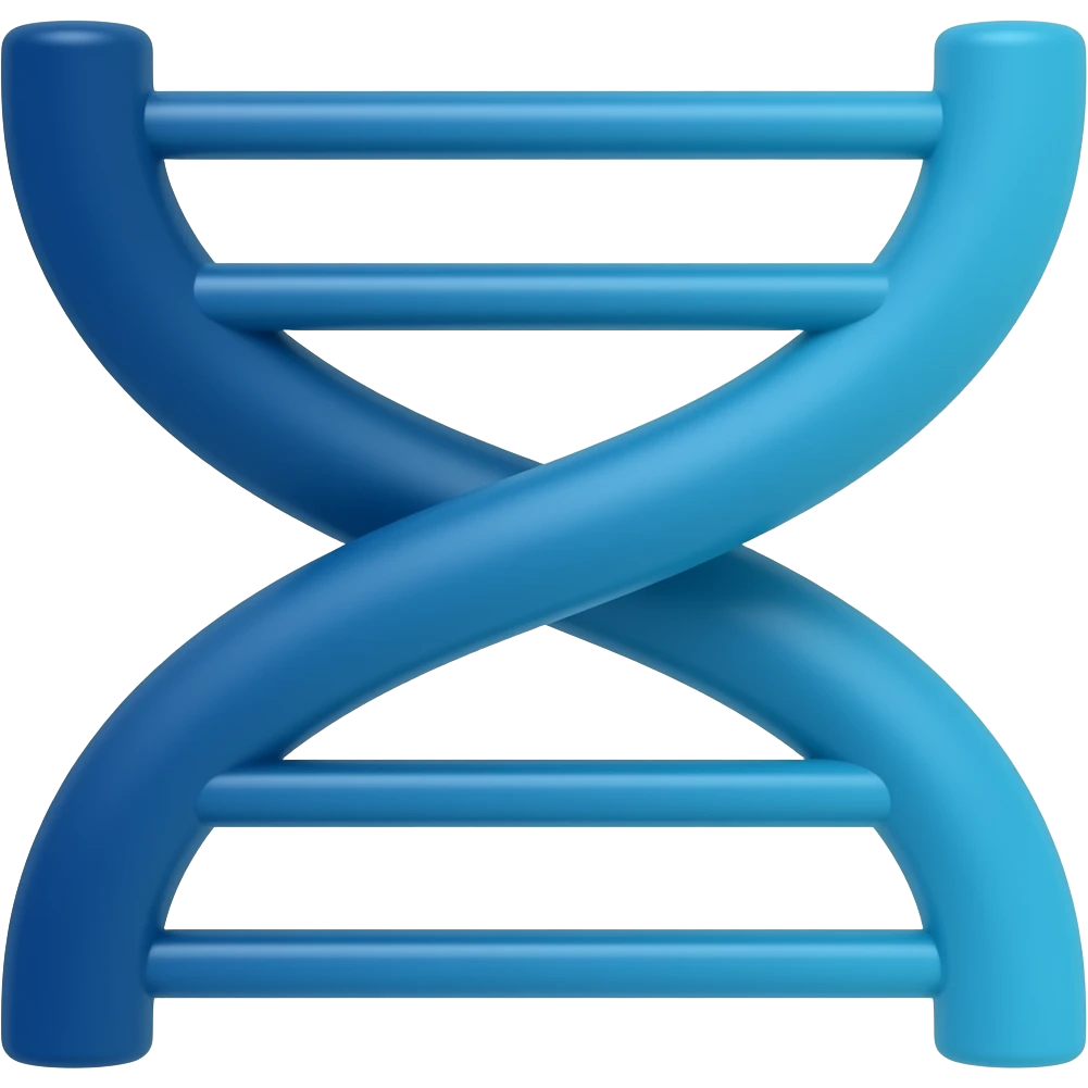 Double Helix USE COLORS: dark blue, deep blue, sky blue emoji