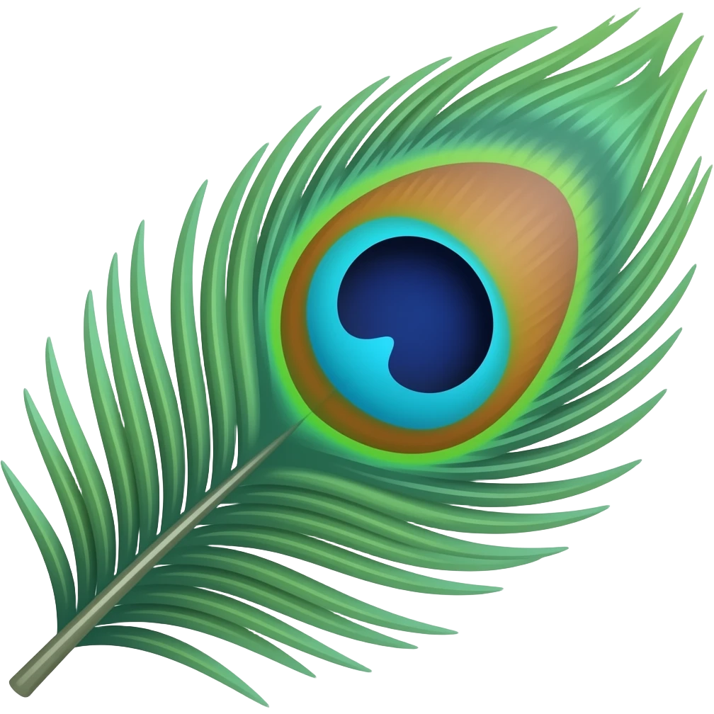 Can get this as small image peacock  feather emoji