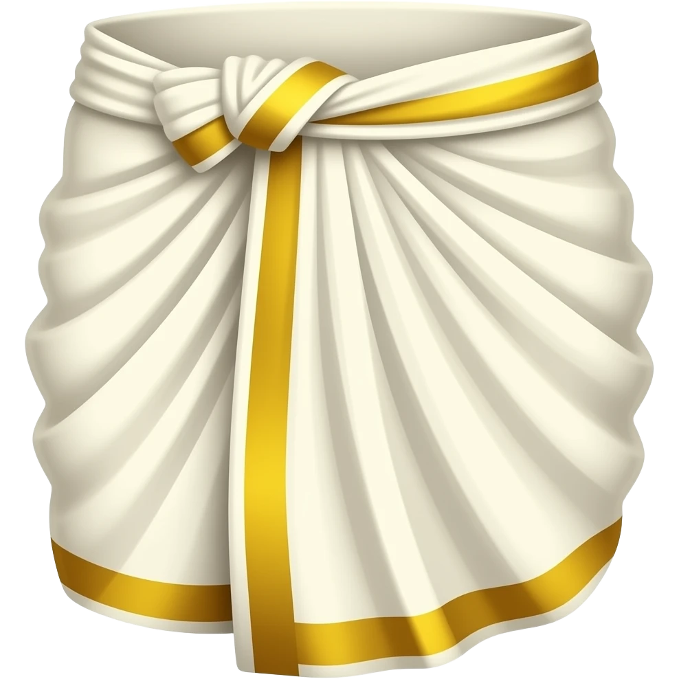 Dhoti with gold border for men emoji