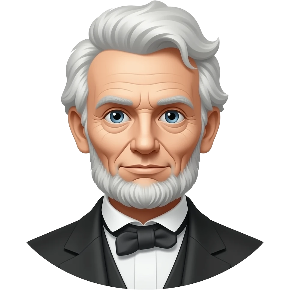 Make Abraham Lincoln make his hair white emoji