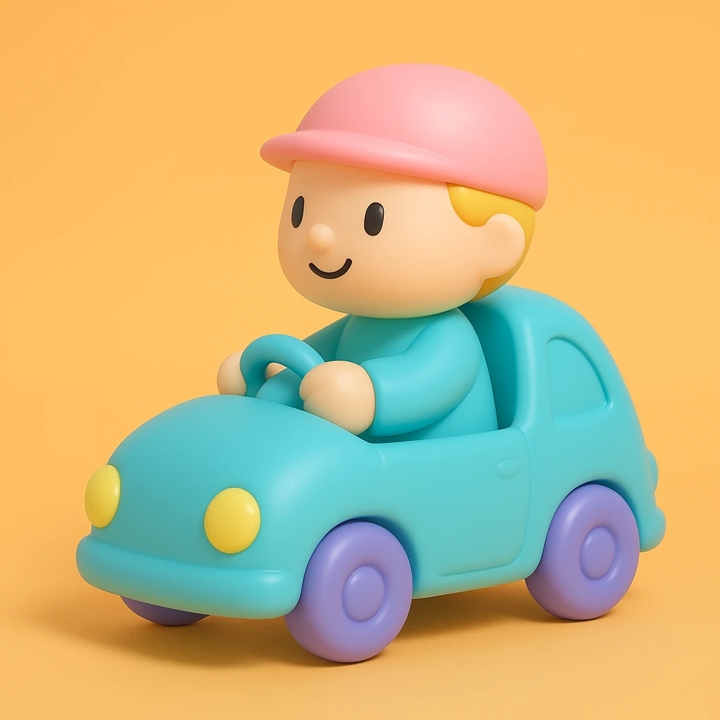 person driving a car emoji