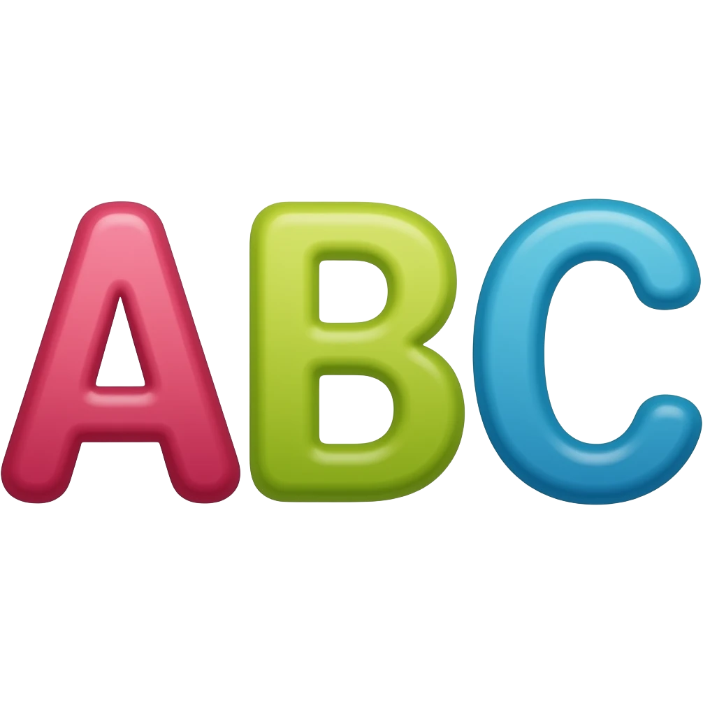colourful letters ABC emoji