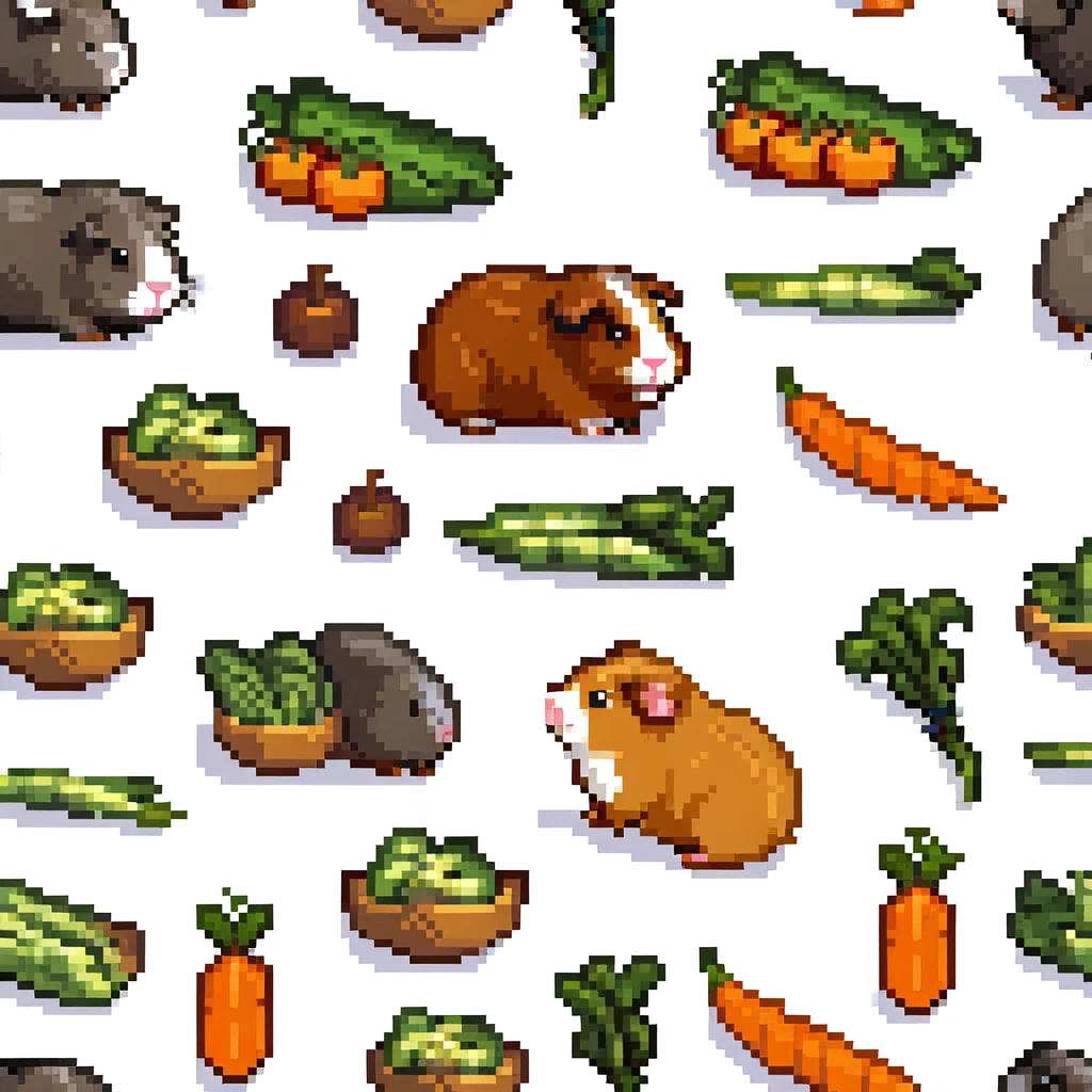 guinea pig eating vegetables emoji