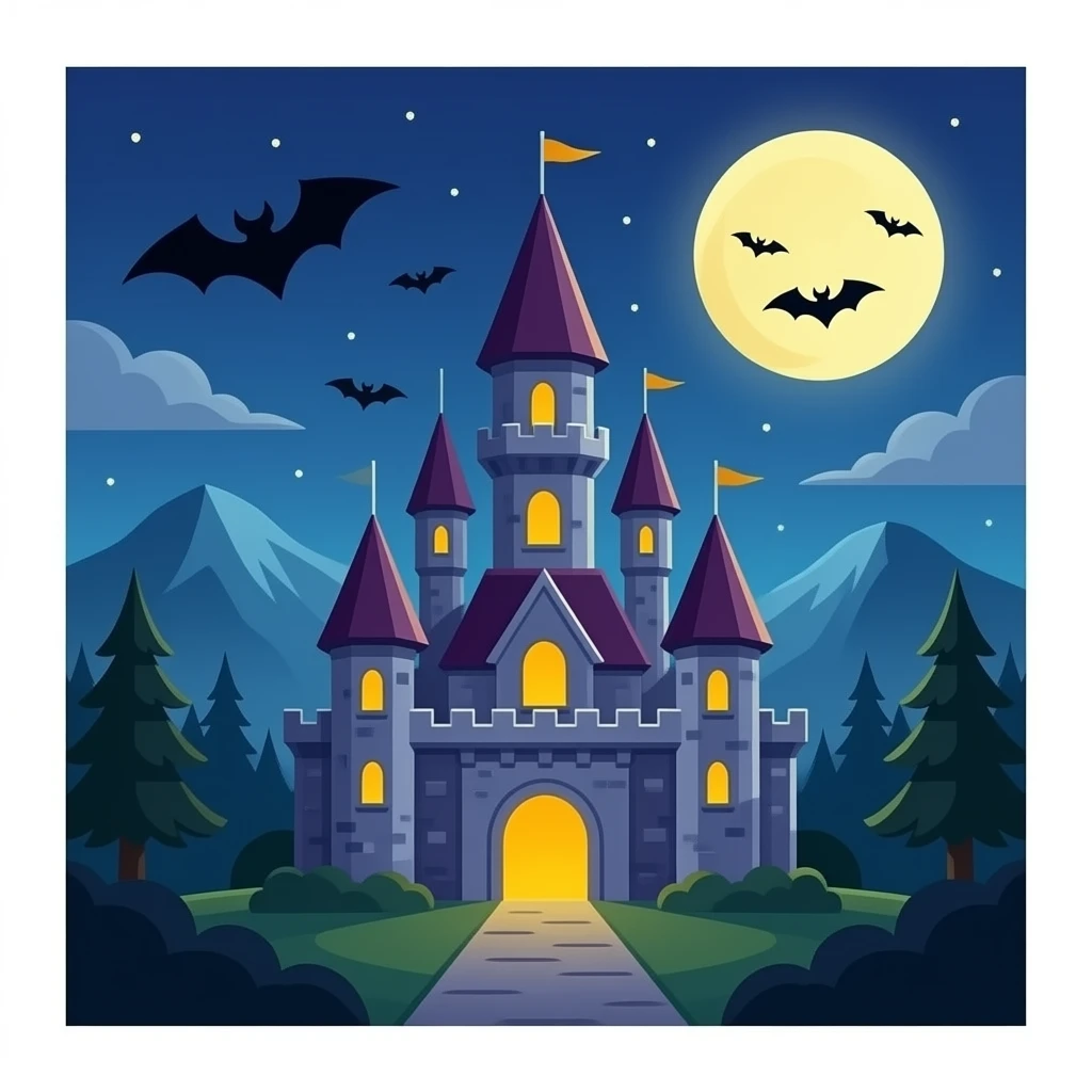 halloween castle emoji