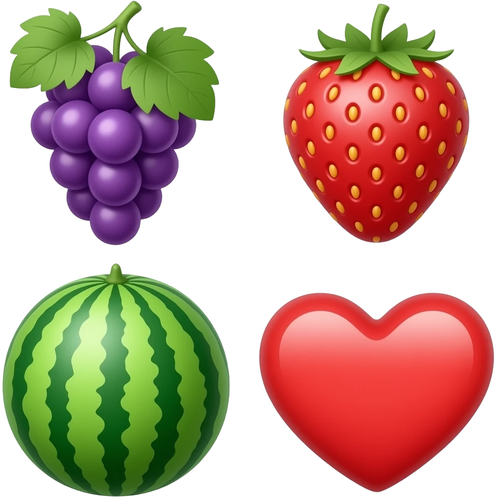 🍇🍓🍉❤️ emoji
